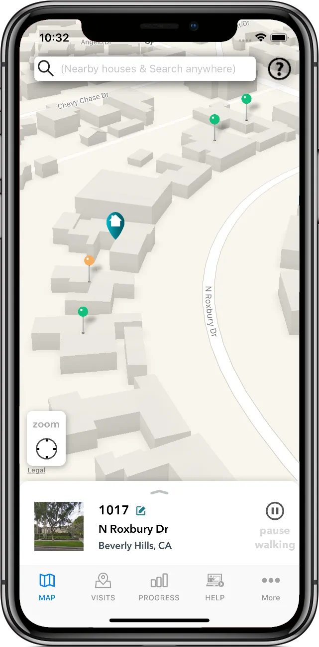 realty buddy has a live map with auto fill